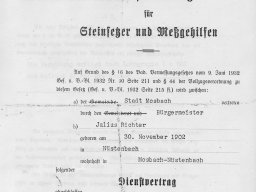dienstvertrag steinsetzer und messgehilfe